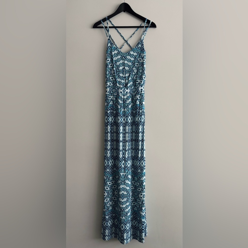 Tart Blue Printed Maxi Dress Size XS